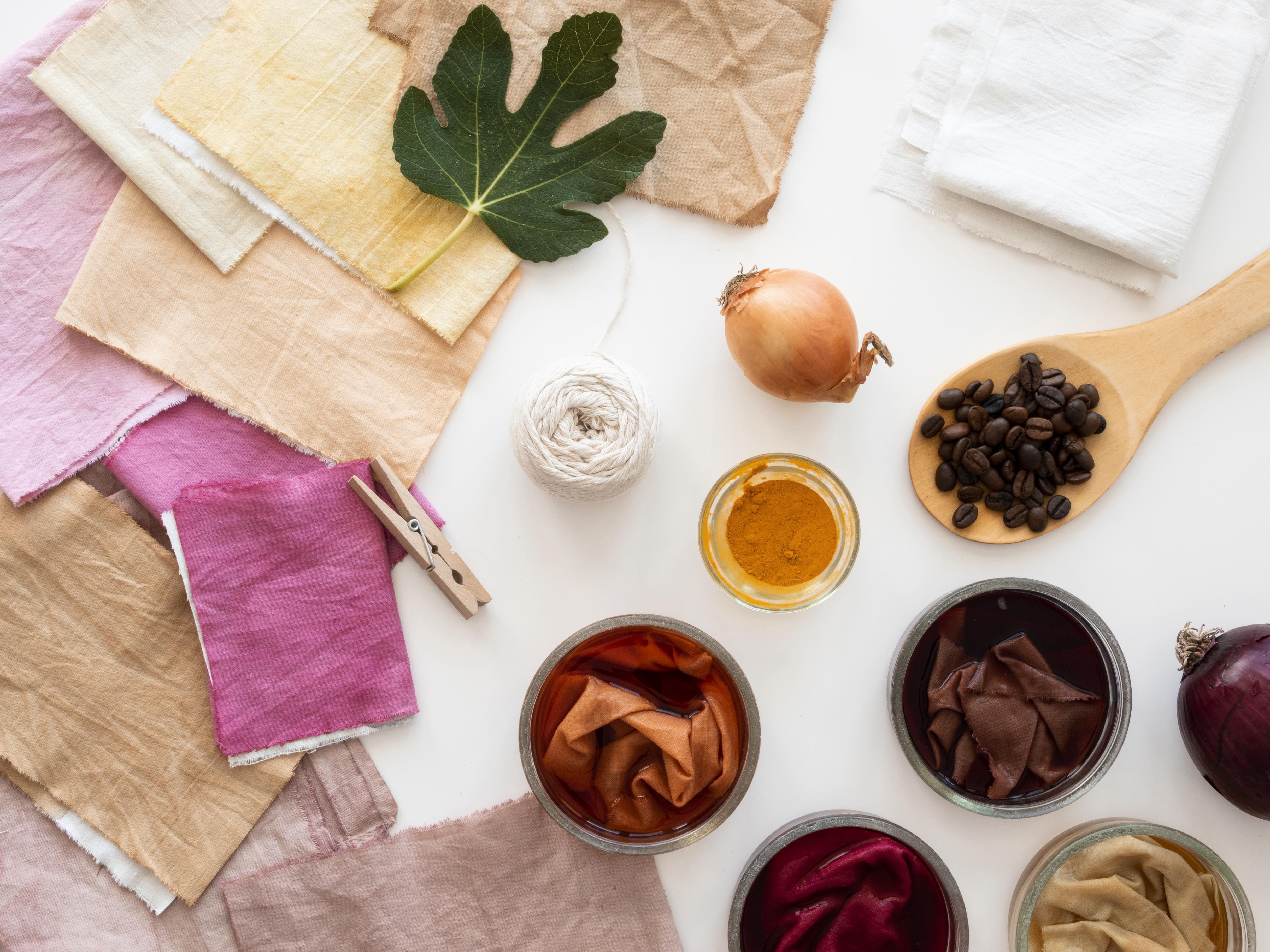 Beautiful naturally dyed fabrics