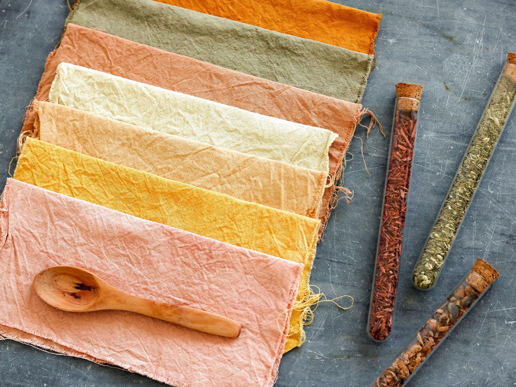 Natural dye workshop in progress